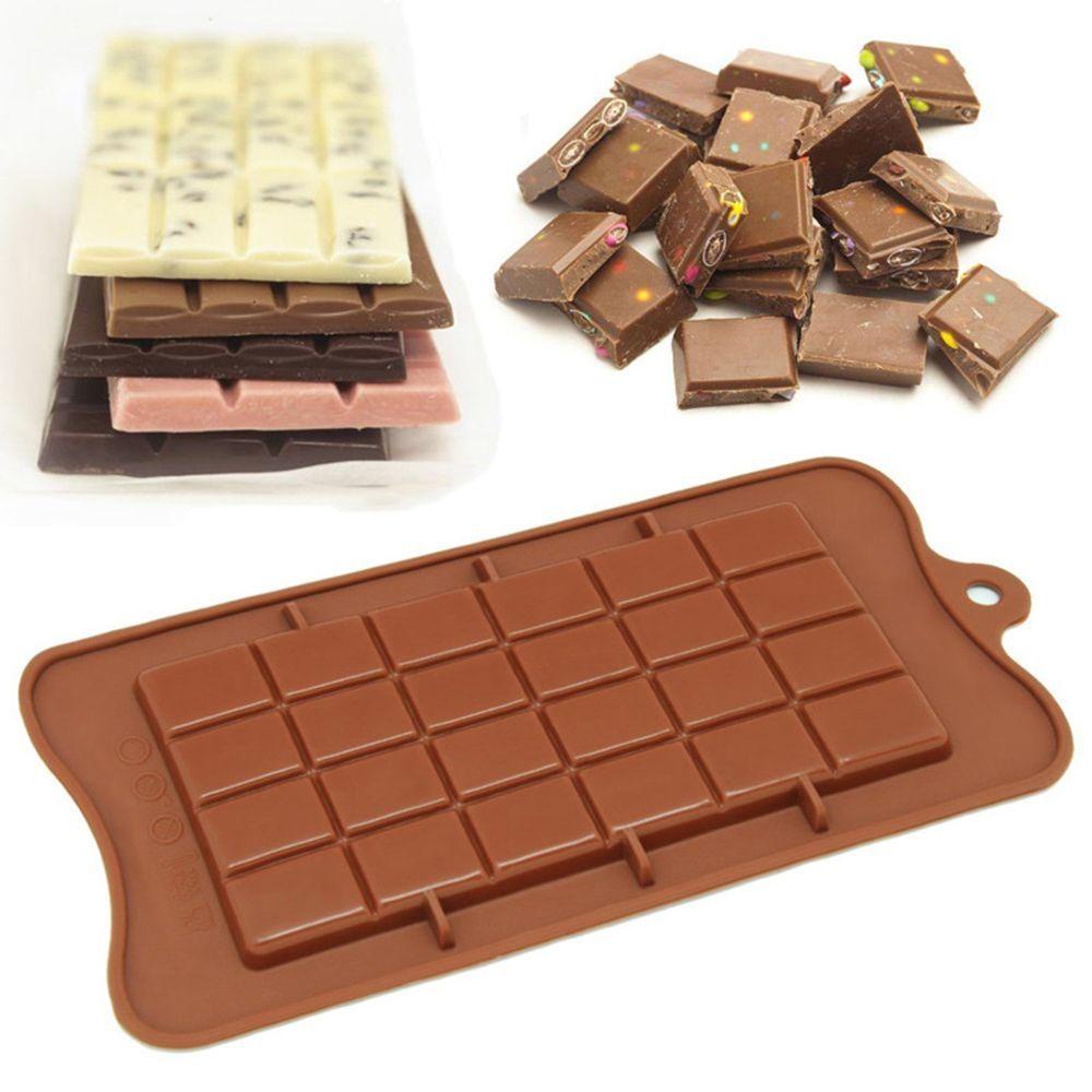 [Elegan] Alat Baking Silikon Persegi Cetakan Coklat Pastry Candy Maker Sugar Bar Blok Ice Tray