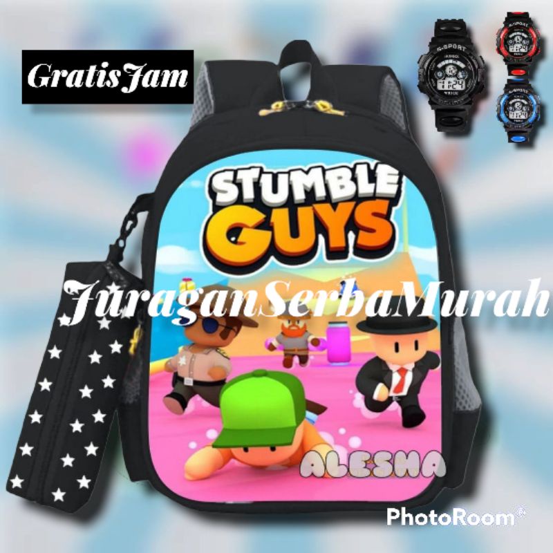 Tas Sekolah Anak Lak Laki Karakter STUMBLE GUYS Terbaru Murah