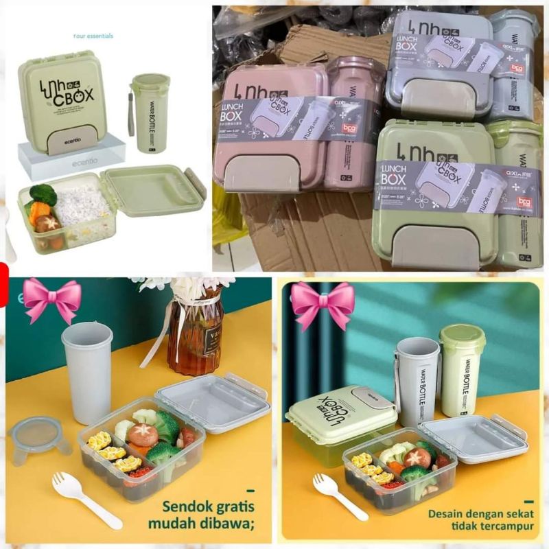 Lunch Box Mewah + Botol Minum