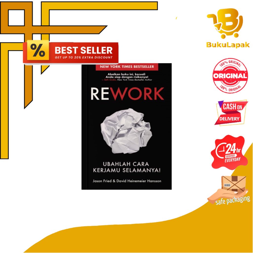 Buku Bisnis: Rework - Ubahlah Cara Kerjamu Selamanya, Reneturos