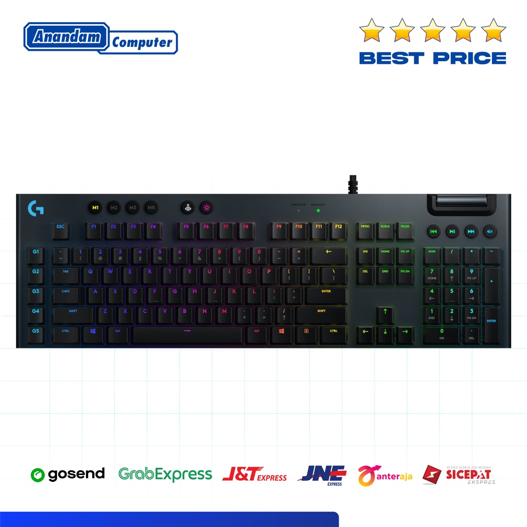 Logitech G813 Keyboard Gaming Mechanical RGB Ultra Thin - GL Clicky