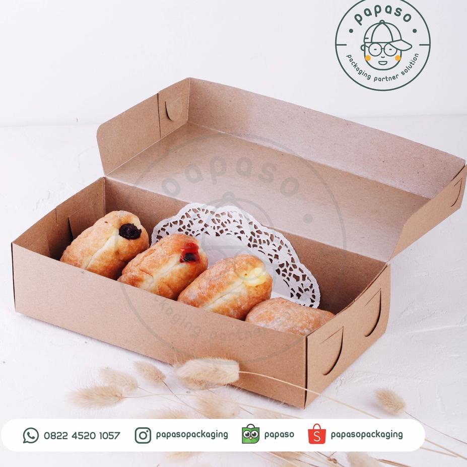 

⇸ Box Brownies / Long Box / Kotak (LBB-M-PLAIN) Kraft Full Laminating 1 Sisi (Min. Order 1pack/10pcs) ダ