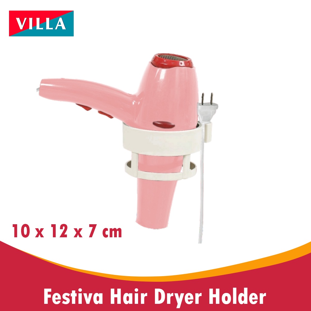 Ktmstore VILLA FESTIVA gantungan Hair Dryer Holder Hook Tempat Pengering Rambut