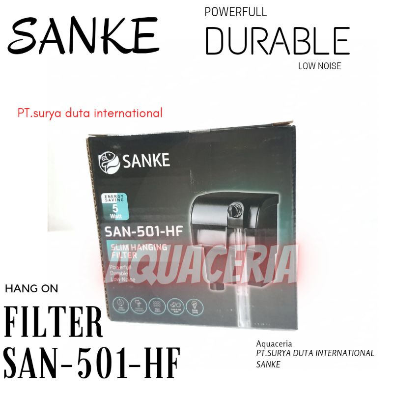 Filter gantung Aquarium 30-50cm SANKE SAN-501-HF Hang on filter Aquarium Mini 5Watt 280L/H