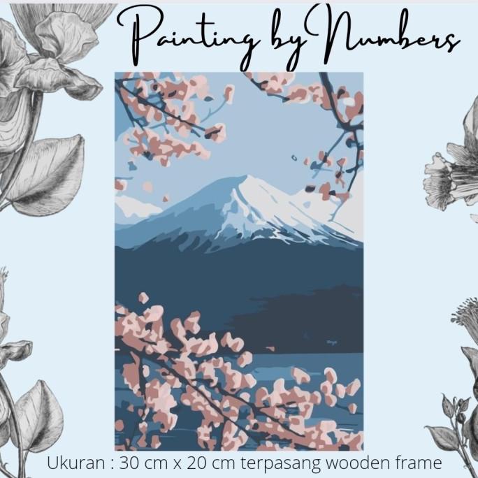 

DIY painting by number 30x20 kerajinan tangan - Sakura Season