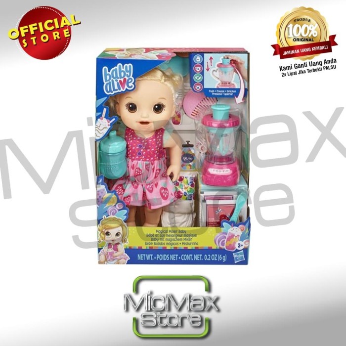 Educate Baby Alive Magical Mixer Baby Doll Mainan Boneka Blonde