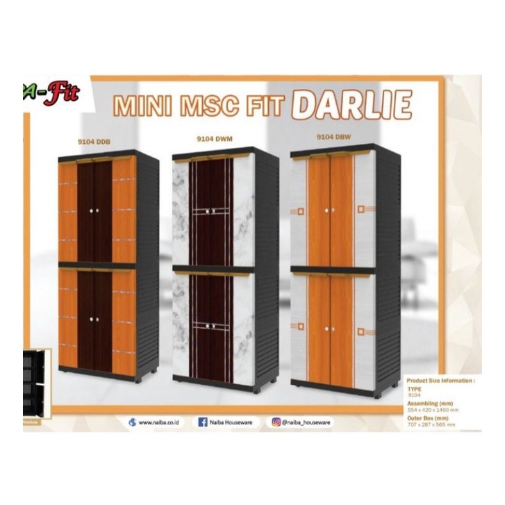 Lemari Plastik Naiba Mini Printing 9004 / 9104