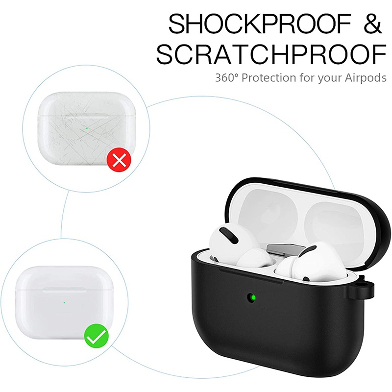 1 Pc Case Pelindung Headset Bluetooth Bahan Silikon Anti Hilang Tahan Gores Untuk Apple Airpods Pro 2