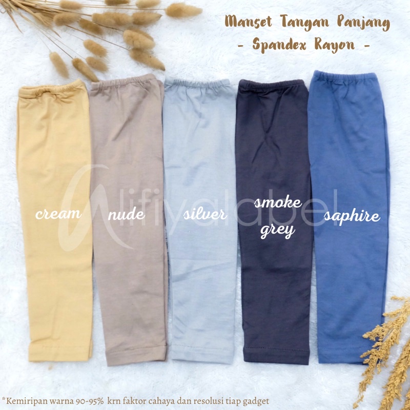 MANSET TANGAN POLOS PANJANG JUMBO PREMIUM SPANDEK RAYON