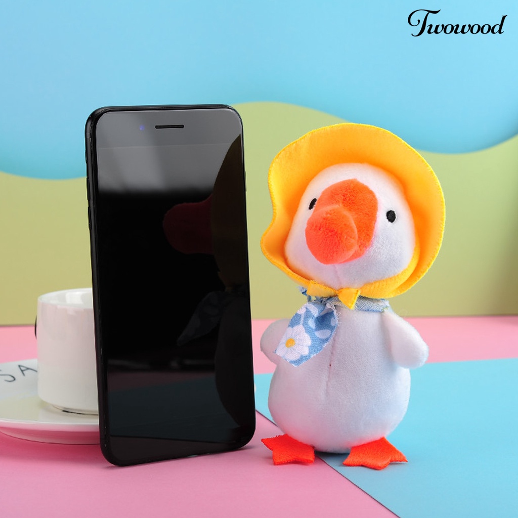Twowood Gantungan Kunci Boneka Plush Angsa Lucu Untuk Hadiah Anak