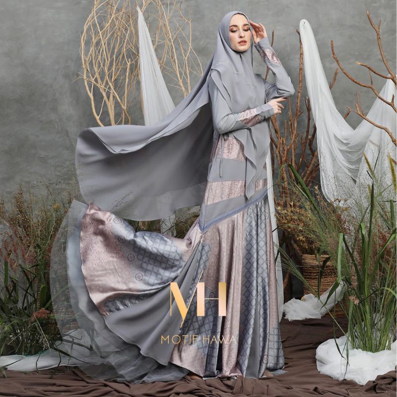 MOTIF HAWA SYAR'I MHS RAYA SERIES GREY