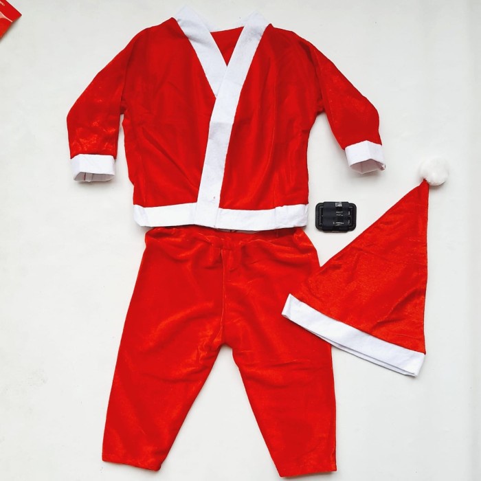 Baju Natal Santa VELVET TEBAL Dewasa Anak Kostum Christmas Santa Dress Dekorasi Natal Harga Termurah Grosir