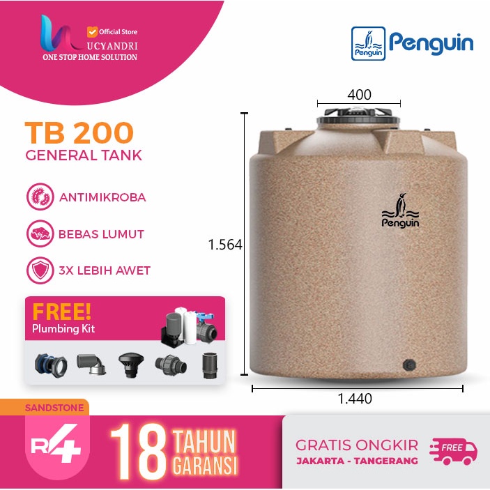 Tangki Air   Penguin TB 200 / Toren Air / Tandon Air