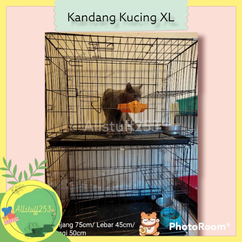 Kandang Kucing/Kandang Kucing Besar/Kandang Kucing Tingkat/Uk XL.70