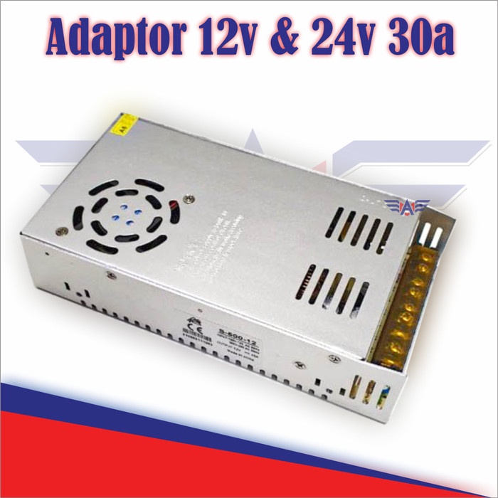 Adaptor 12v & 24v 30a - 12 Volt