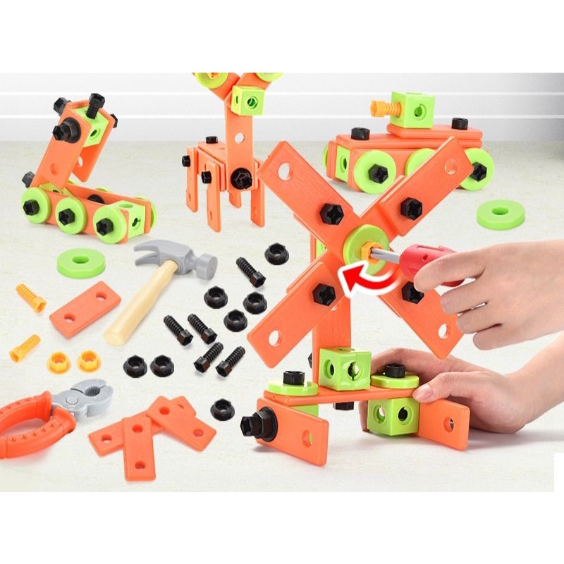 Mainan Anak ASSEMBLING TOOLS KOPER 72PCS Mainan Edukasi Pertukangan