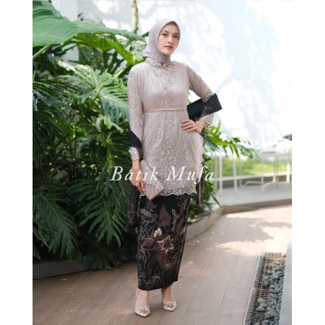 SET KEBAYA COUPLE MADINA SAGE / GREY / BROWN / ROSE | KEBAYA TERBARU KEBAYA MODERN