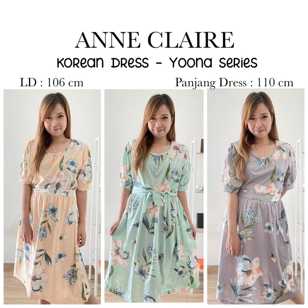 DRESS ANNE CLAIRE DT KOREAN DRESS YOONA SERIES ALLSIZE