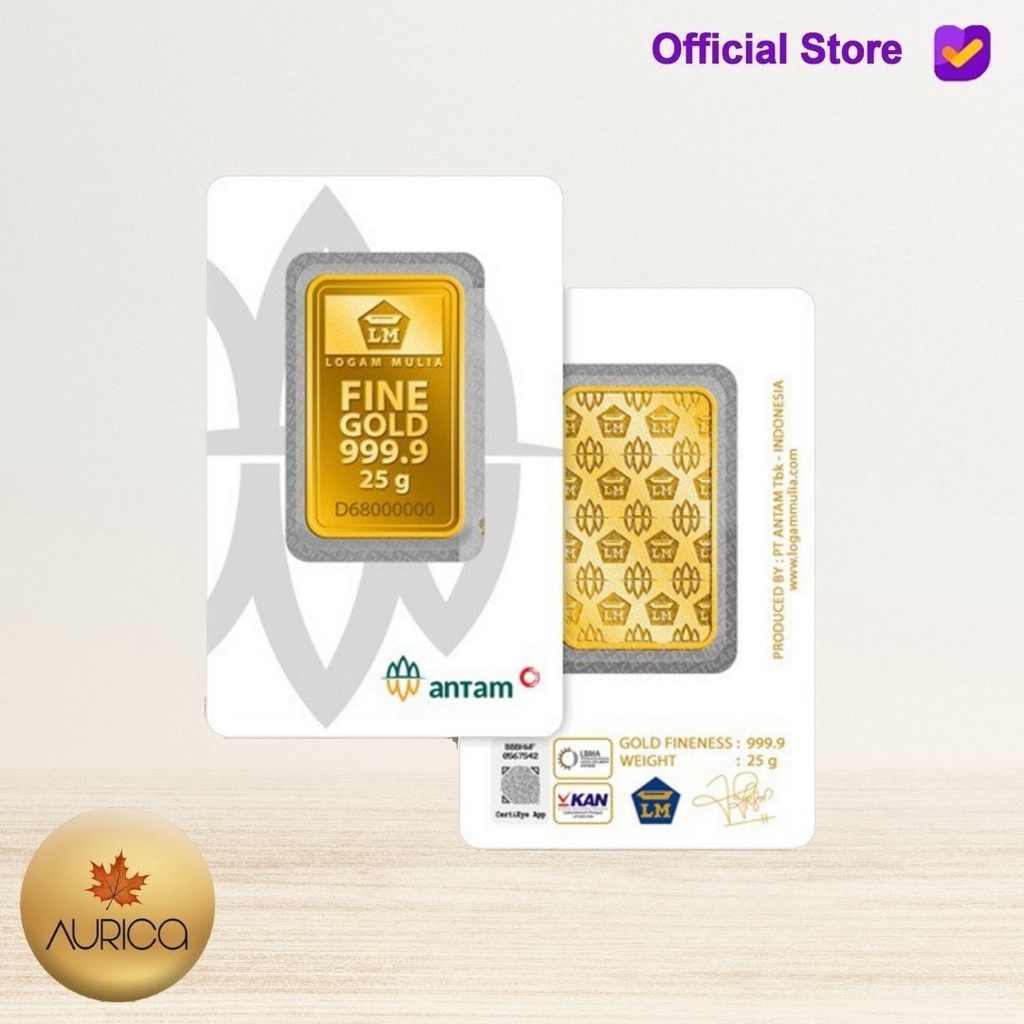 Logam Mulia Antam Press ( LM ) 25GR 25GRAM
