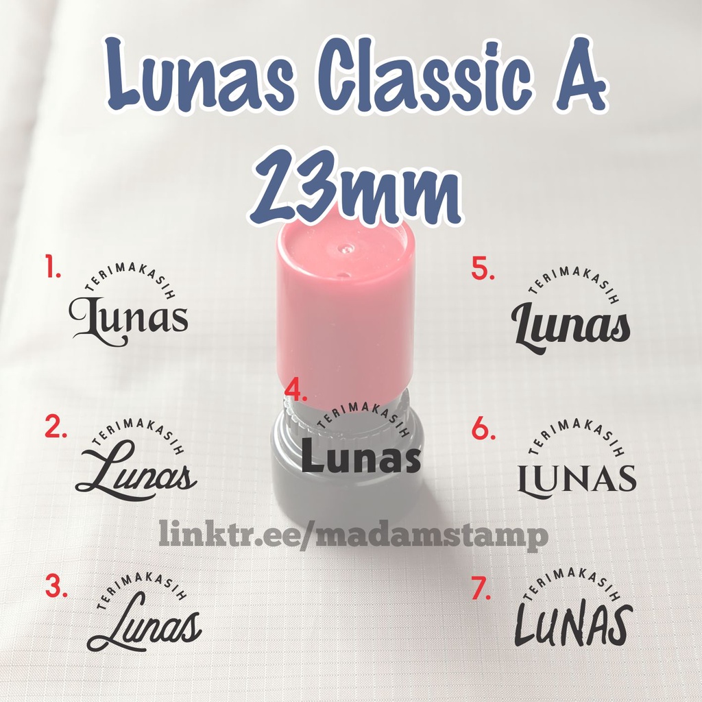 Jual Stempel Lunas Classic A 23mm Tinta Otomatis Flash Stamp Toko Nota