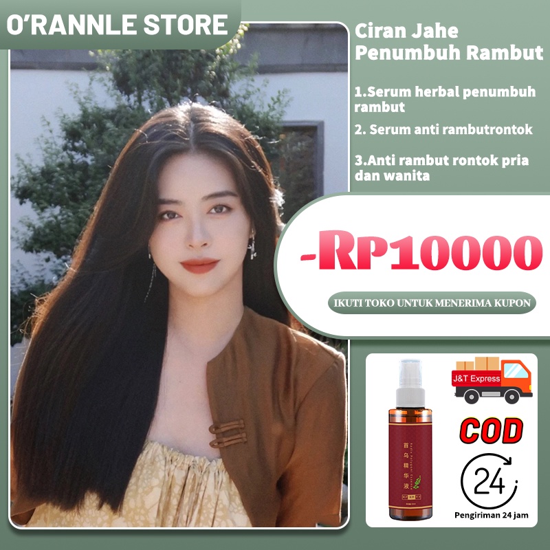 ORIGINAL Serum rambut cat rambut hitam semprotan esensi rambut hitam 100ml hair treatment he shou wu memelihara dan memperbaiki anti