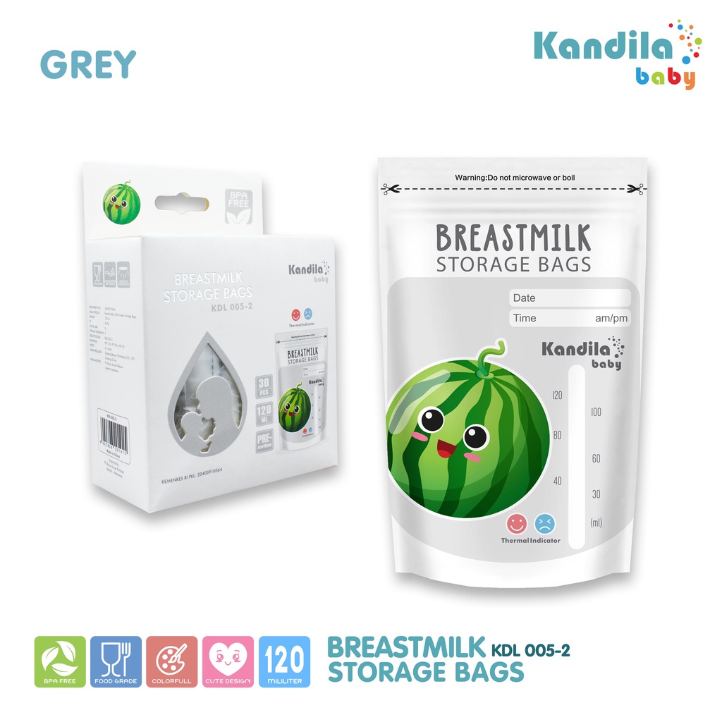 Makassar - Kandila Breastmilk Storage Bags KDL 005-2 Kantong Asi Kandila 120 ml isi 30 pcs