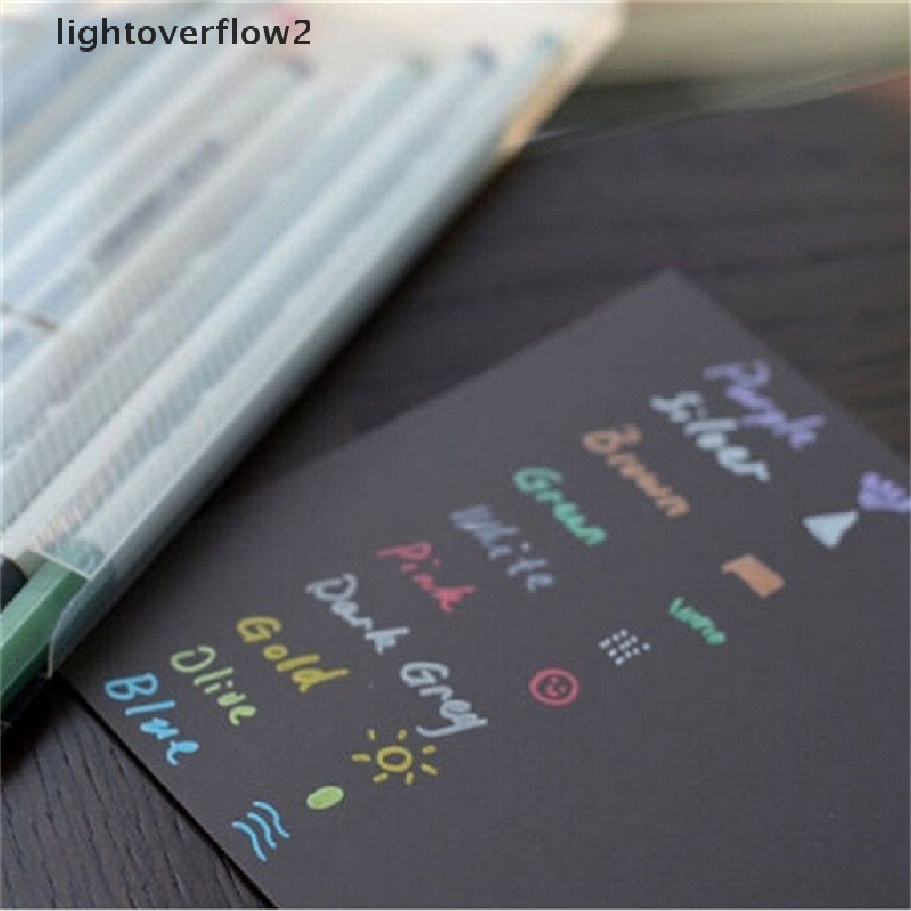 (lightoverflow2) 10pcs / Set Pensil Warna Metalik Anti Air Untuk Dekorasi Album DIY