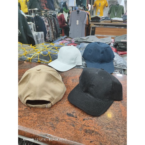 TOPI CANVAS POLOS TEBAL