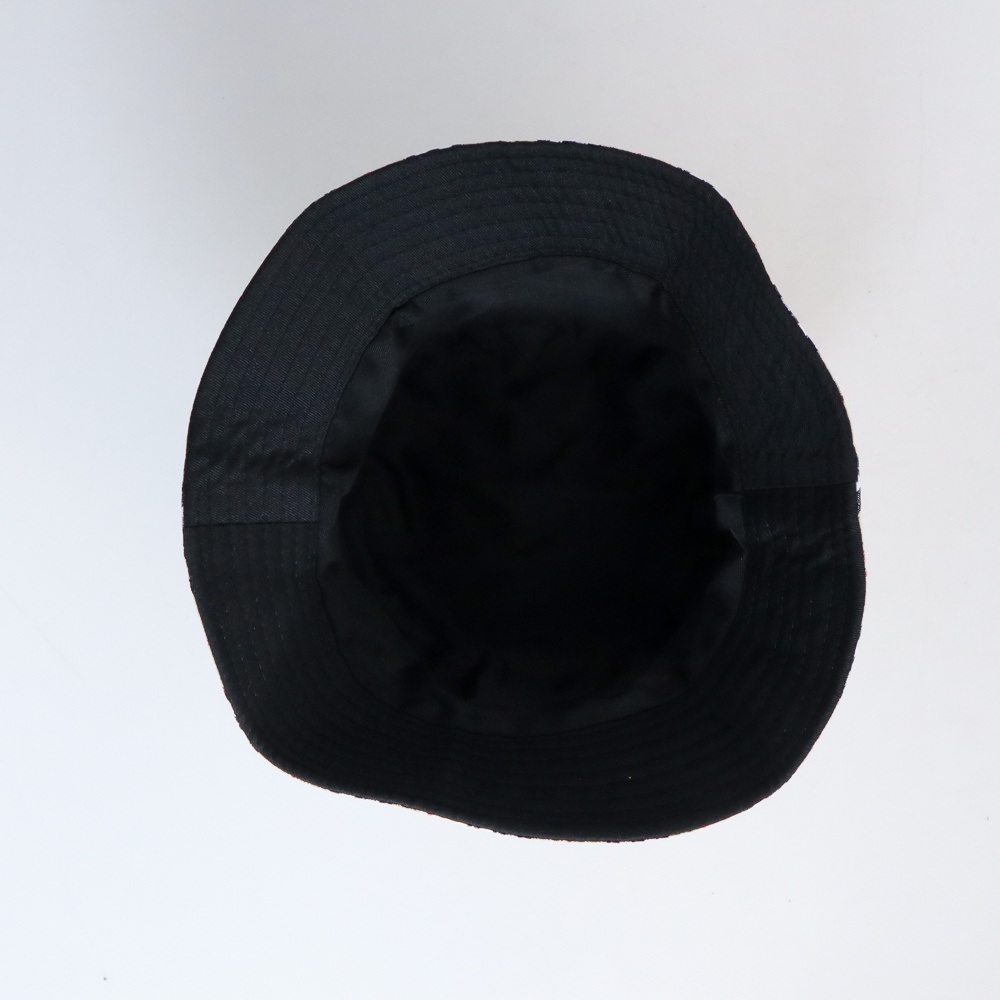 Topi Bucket Hat Pria Wanita Dua Sisi - Black
