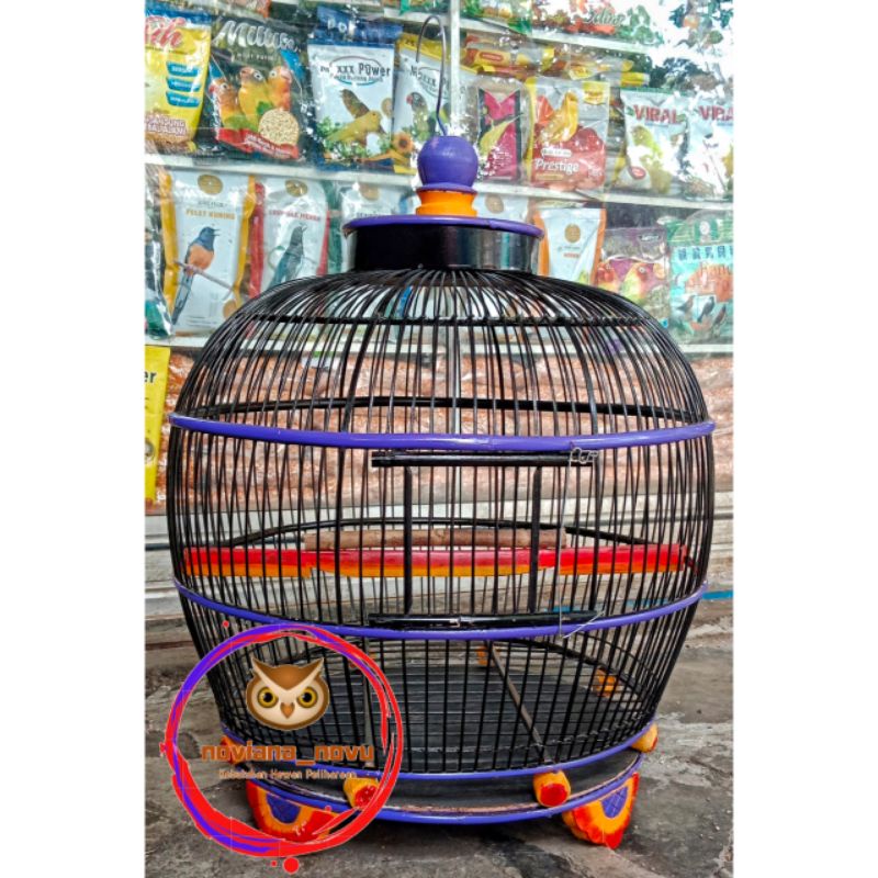 (NON COD) SANGKAR DERKUKU KANDANG BURUNG PUTER KURUNGAN RAJUT MENJALIN BAMBU UNTUK TEKUKUR PUTER HIJ