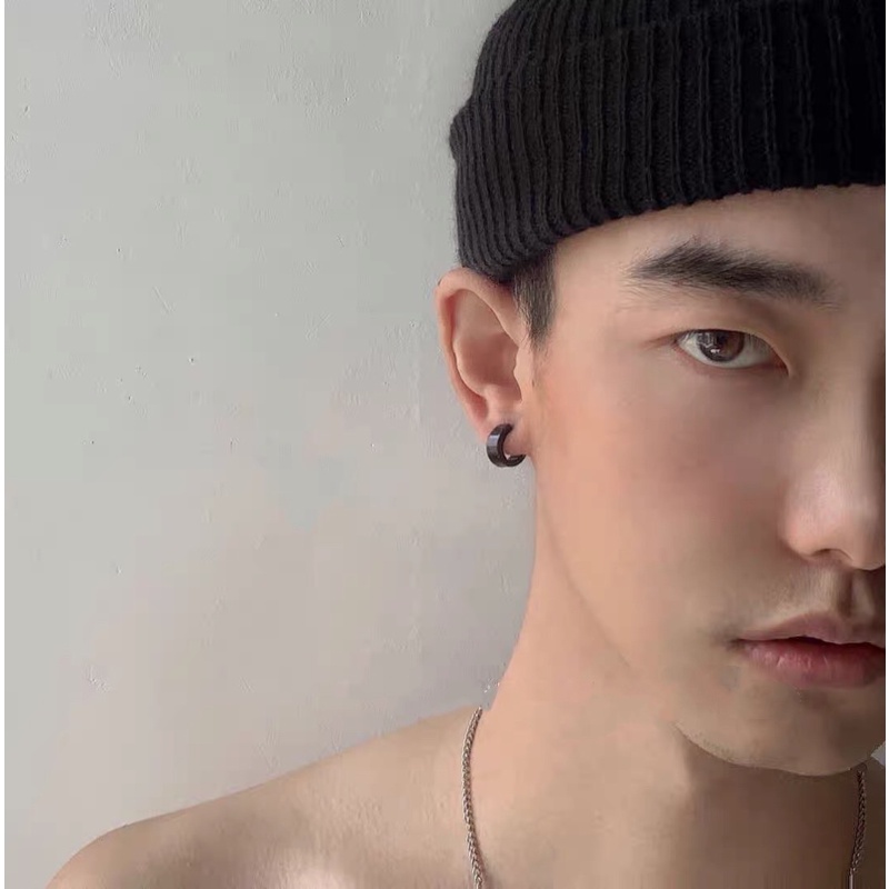 Roselife 1PC Anting Jepit Tanpa Tindik Bahan Stainless Steel Gaya Punk Untuk Pria / Wanita