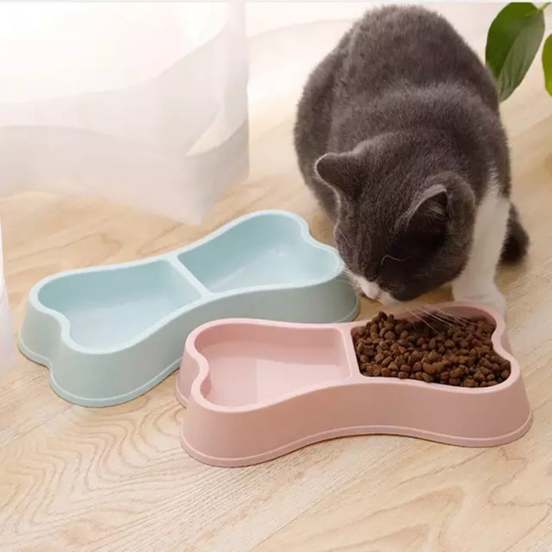 Tempat Makan Kucing Double | Pet Bowl Chew Double