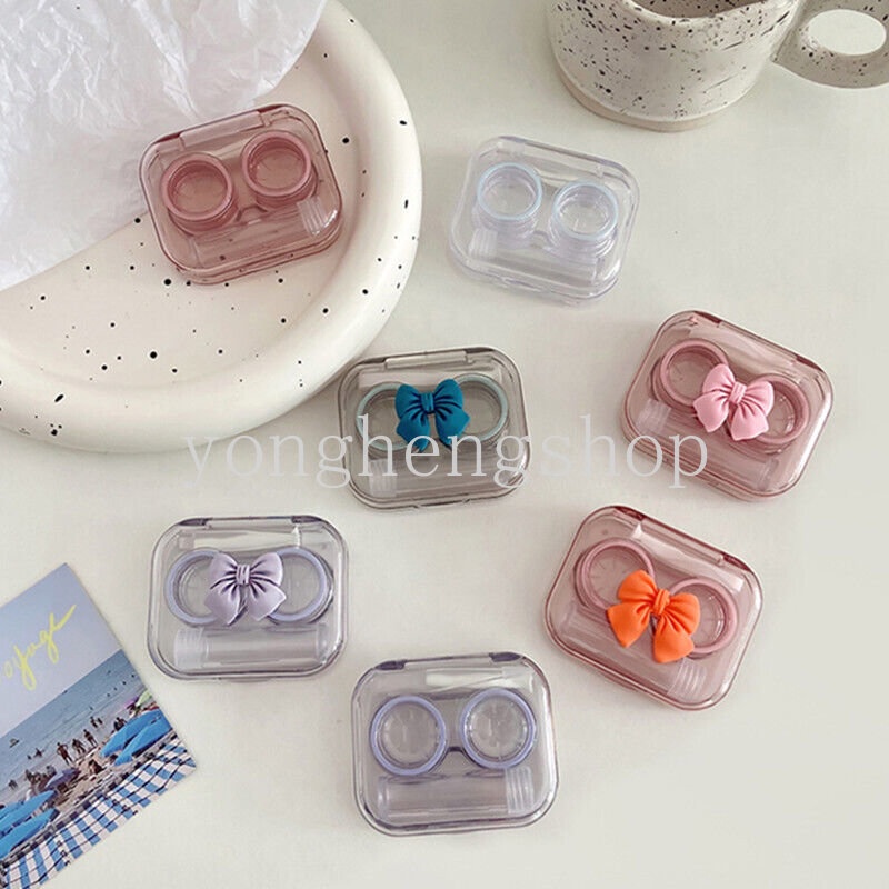 Kotak Penyimpanan Lensa Kontak Mini Portable Transparan Untuk Travel