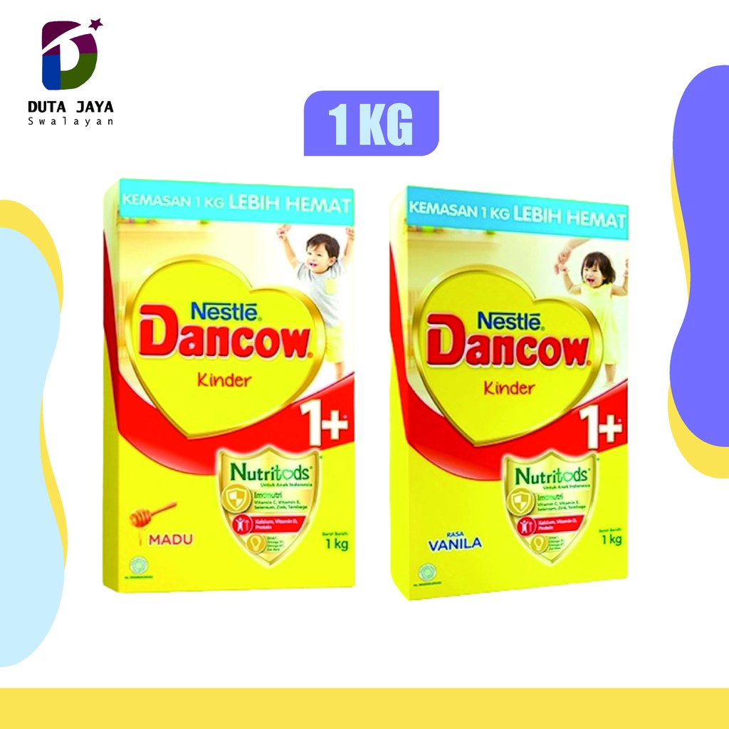 Dancow 1+ Usia 1-3 Tahun Susu Formula Pertumbuhan Anak Bubuk Vanilla, Madu 1 KG