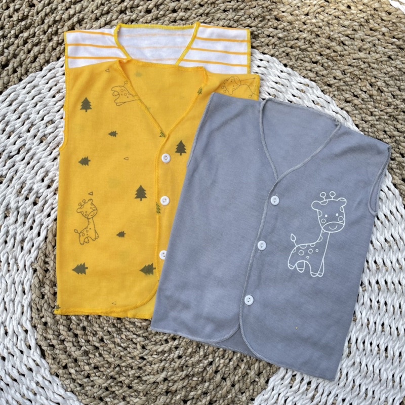 3 PCS Baju Lengan Kutung Bayi Bayi Atasan Bayi Baju Newborn Baju Bayi Baru Lahir Gift Bayi Hadiah Lahiran Bayi DNW BABY