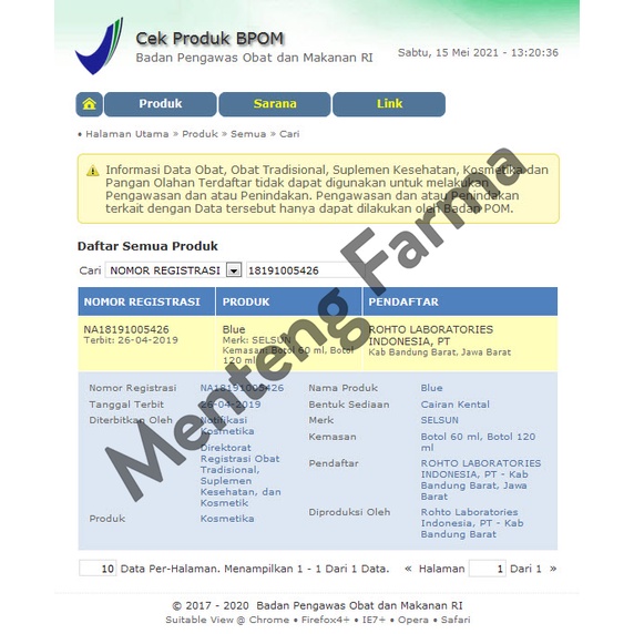 Selsun Blue Shampoo 120 ML - Sampo Anti Ketombe / Jamur Kulit Kepala