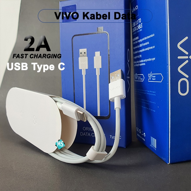 Kabel Data Vivo Original 100% 2A Fast Charging # Kabel Data Vivo Micro usb dan type c