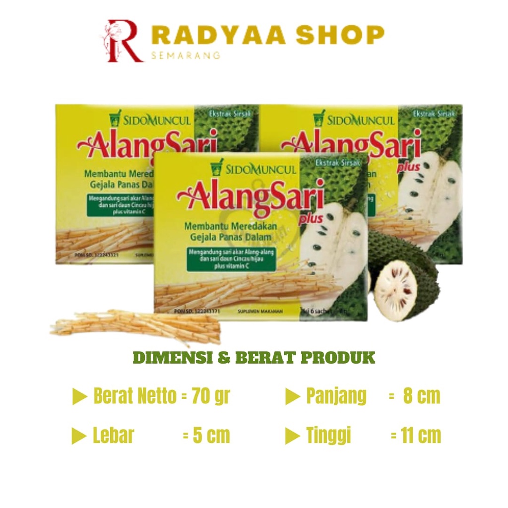 Alang Sari Plus Jeruk Nipis 6's - Mencegah Sariawan &amp; Panas Dalam