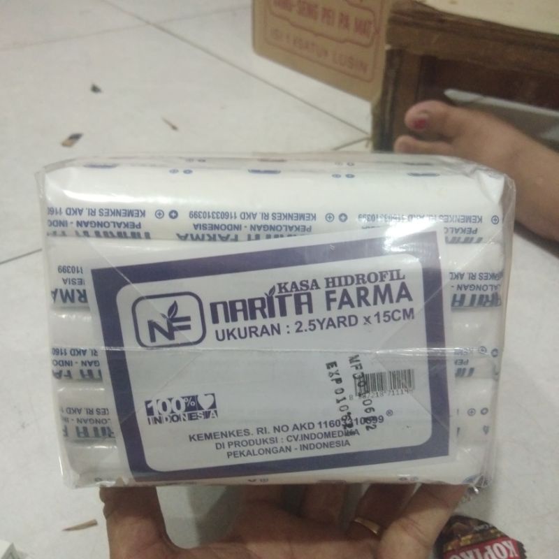 Kasa Verban Gulung Narita Farma 15cm (Ukuran BESAR) isi 5 Roll