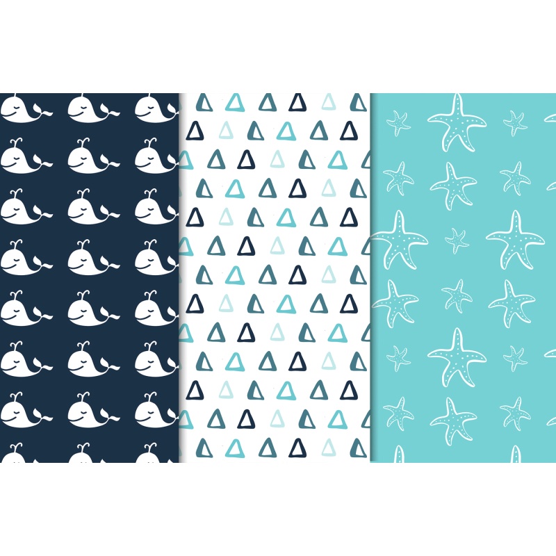 Hand Drawn Kids Seamless Patterns
