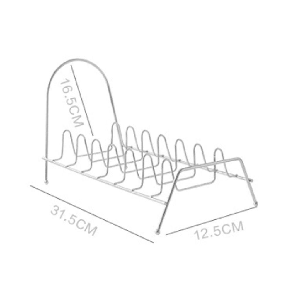 [Elegan] Rak Piring Masak Tahan Karat Drying Stand Dish Drying Kitchen Organizer Draining Plates Slot