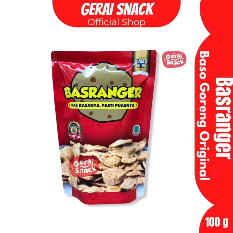 Basreng Ranger Putih Basranger Baso Goreng Rasa Original Asin Gurih (100gr)