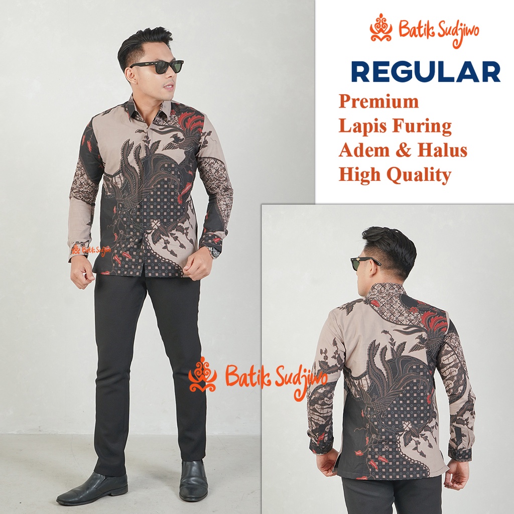 Baju Batik Cowok Lengan Panjang Premium 1115