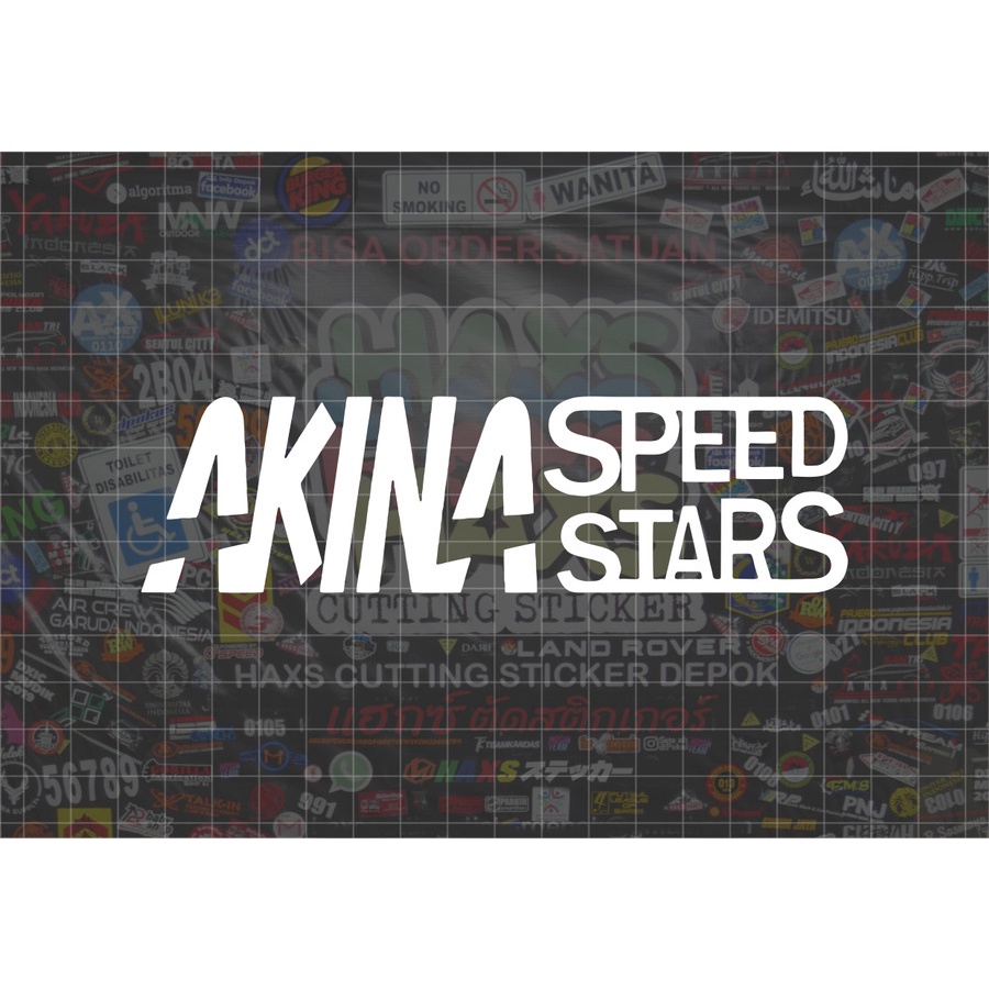 Cutting Sticker Akina Speed Star V2 Ukuran 15 Cm Untuk Mobil