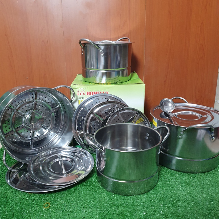 Steamer Stock Pot - Panci Kukus Set 555 India Homelux