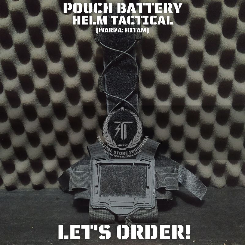 Pouch Battery Helm Tactical Warna HITAM TSI Series
