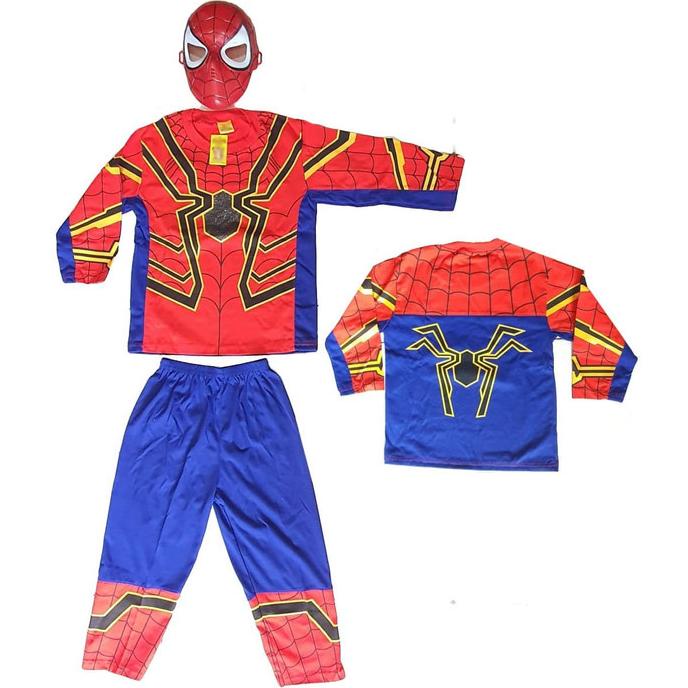 Baju Anak Kostum Topeng Superhero Manusia laba laba Termurah