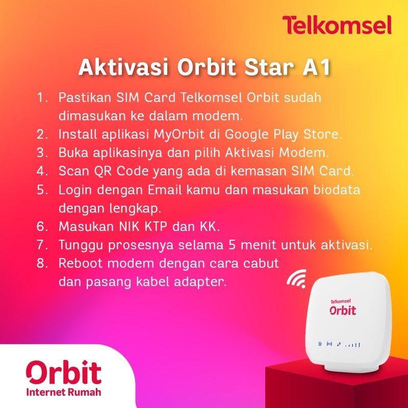Telkomsel Orbit Star A1 Modem Router 4G WiFi