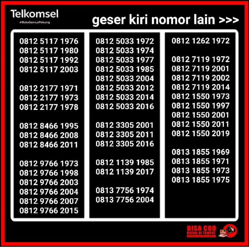 nomor cantik simpati tahun 1991 2004 2014 2015 2017 best nomer