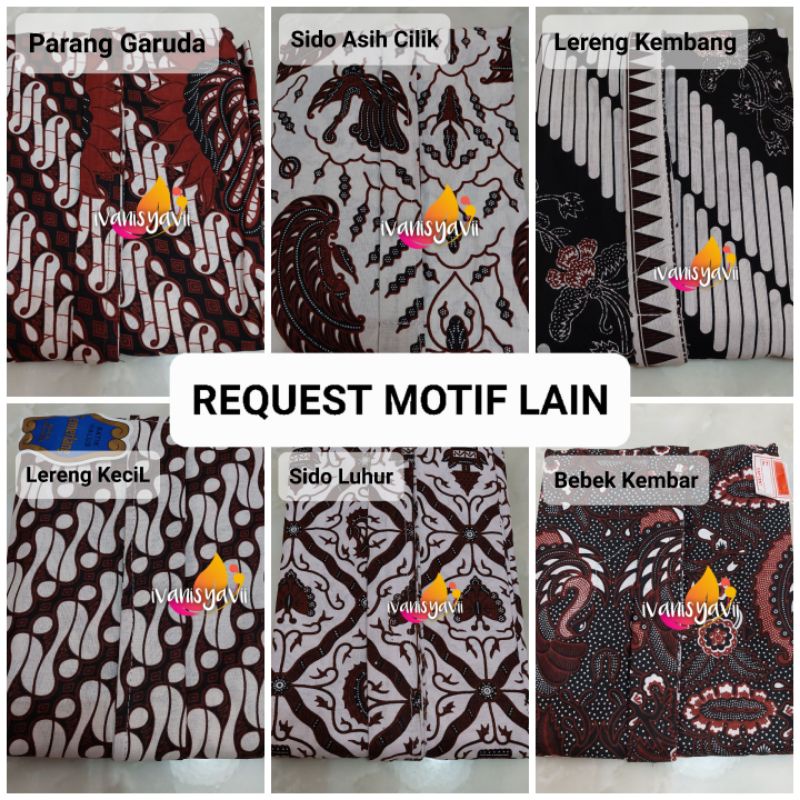 [1 Set] Kebaya Cewek + Bawahan / Jarik Instan Banyak Pilihan Motif
